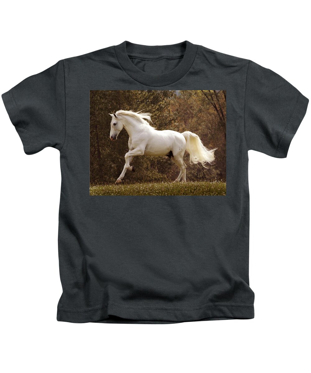 Spirited Stallion Kids T-Shirt featuring the photograph Dream Horse #1 by Melinda Hughes-Berland