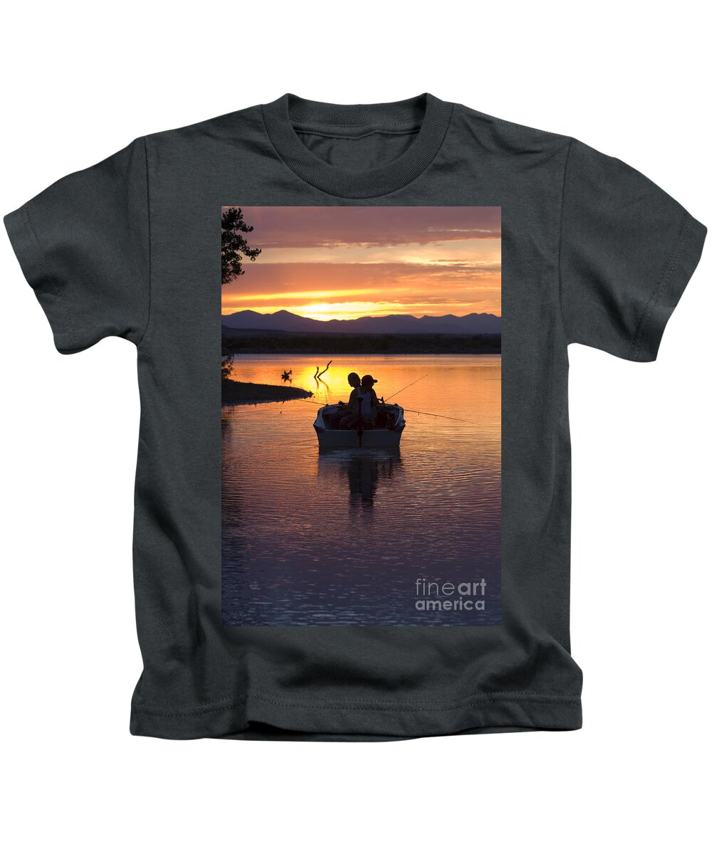 Colorado Kids T-Shirt featuring the photograph Fishing Boats #1 by Steven Krull