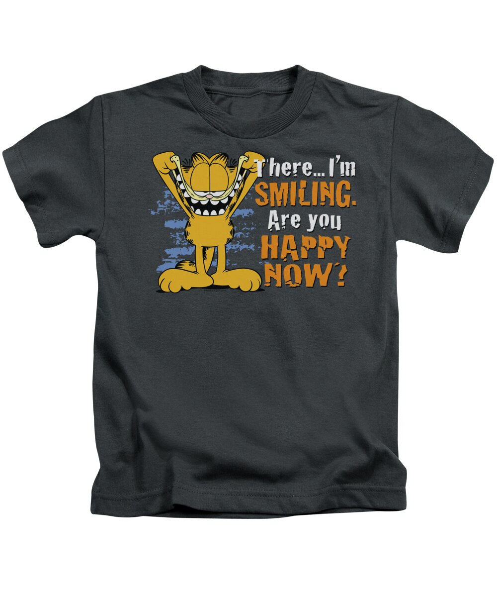 Garfield Kids T-Shirt featuring the digital art Garfield - Smiling #1 by Brand A