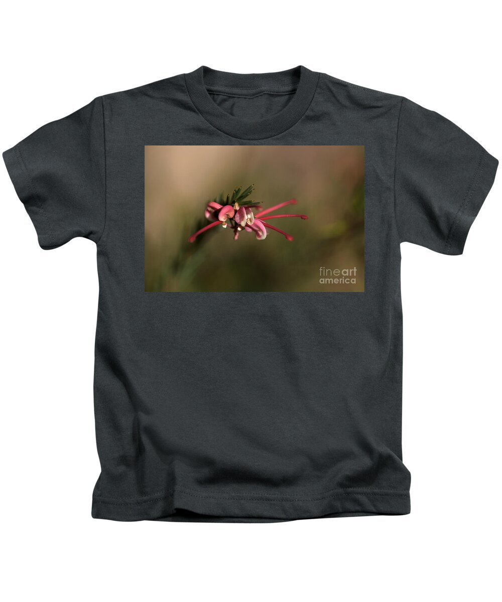 Australian Kids T-Shirt featuring the photograph Grevillea Flower #1 by Joy Watson