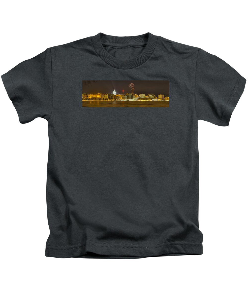 Capitol Kids T-Shirt featuring the photograph Madison New Years Eve by Steven Ralser
