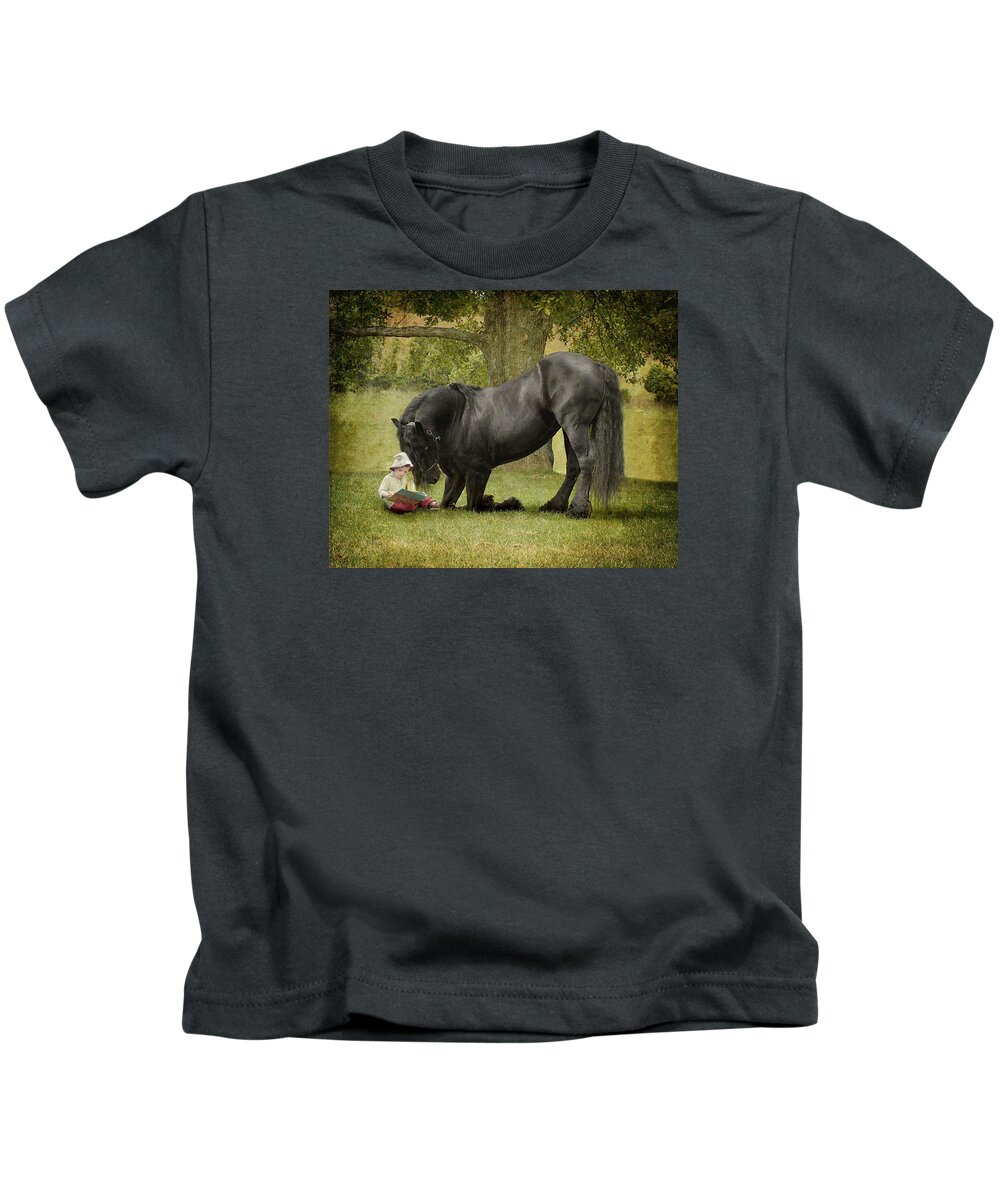 Friesian Kids T-Shirt featuring the photograph Once Upon A Time by Fran J Scott