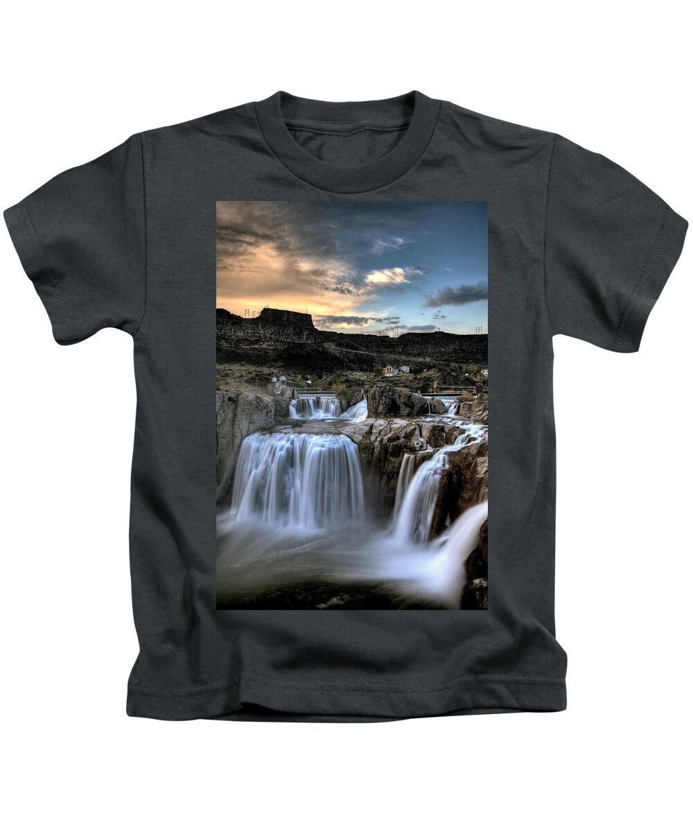 Fall Kids T-Shirt featuring the photograph Shoshone Falls Twin Falls Idaho #1 by Mark Duffy