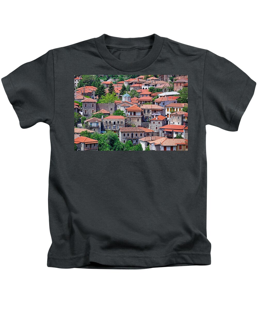 Architecture Kids T-Shirt featuring the photograph Stemnitsa - Greece #1 by Constantinos Iliopoulos
