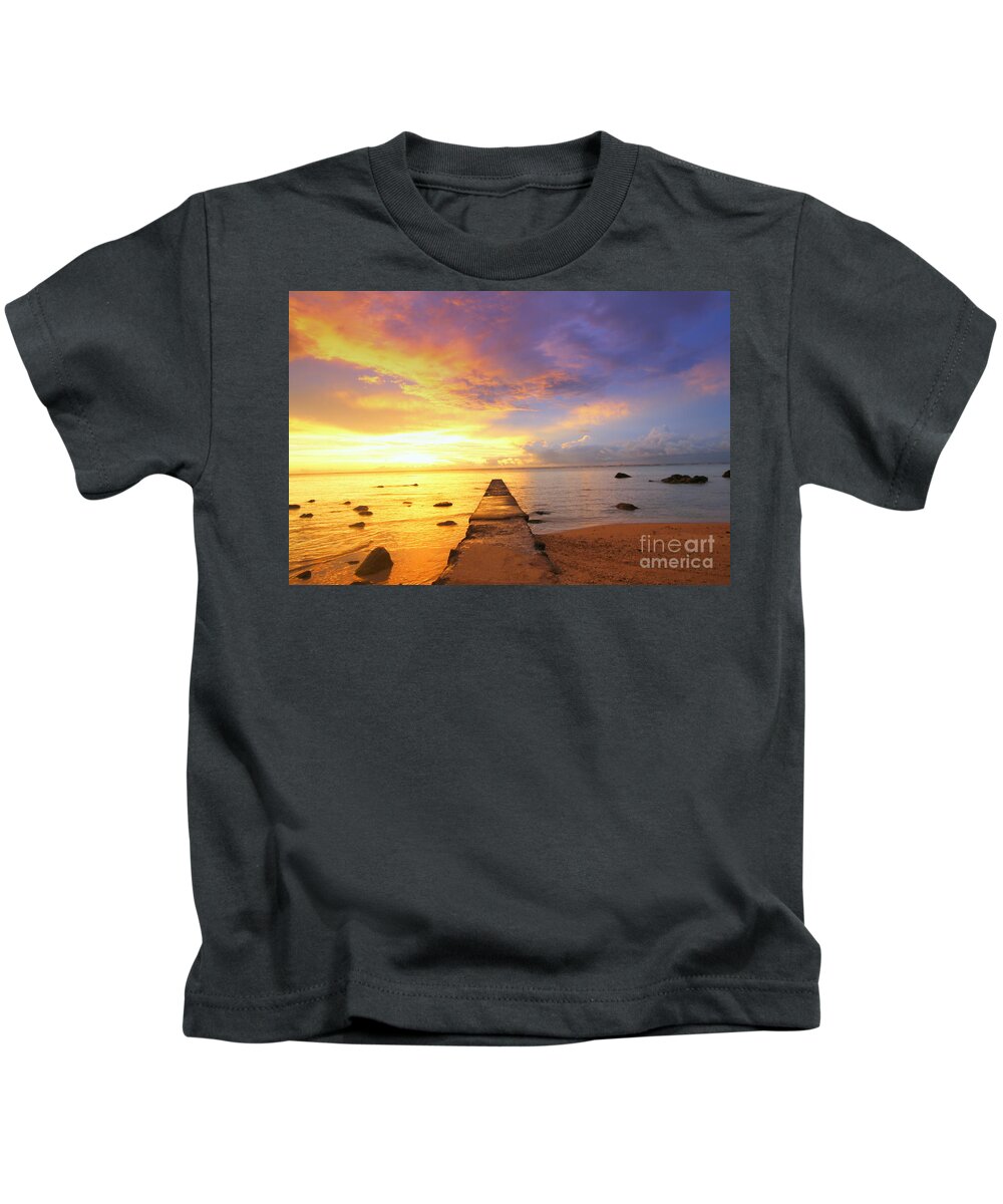 Sunset Kids T-Shirt featuring the photograph Sunset by Amanda Mohler