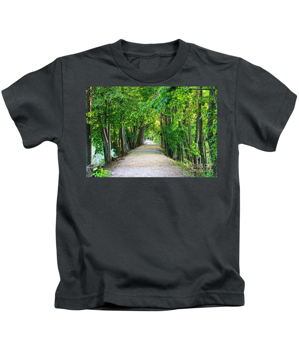 Towpath Trail Kids T-Shirt featuring the photograph Towpath Trail by Jack Schultz