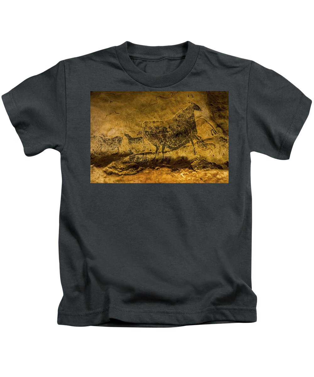 Aurochs Kids T-Shirt featuring the photograph 140420p240 by Arterra Picture Library