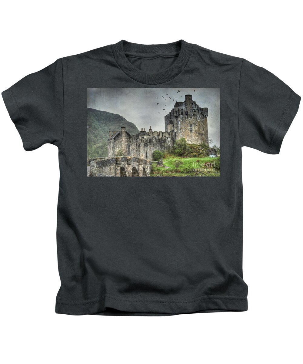 Architecture Kids T-Shirt featuring the photograph Eilean Donan Castle #1 by Juli Scalzi