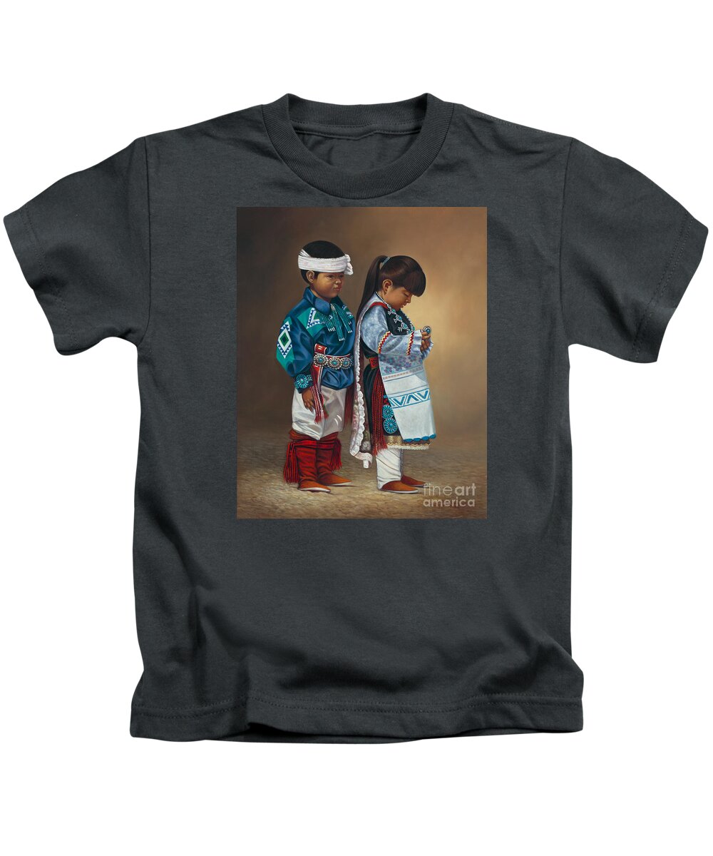 Legacy Kids T-Shirt featuring the painting Legacy #2 by Ricardo Chavez-Mendez
