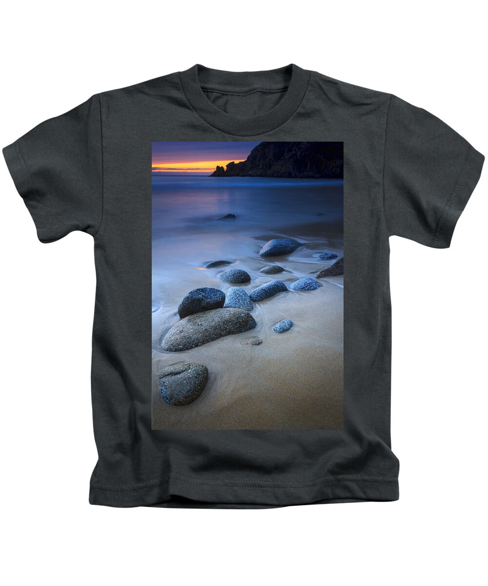 Seascape Kids T-Shirt featuring the photograph Campelo Beach Galicia Spain by Pablo Avanzini