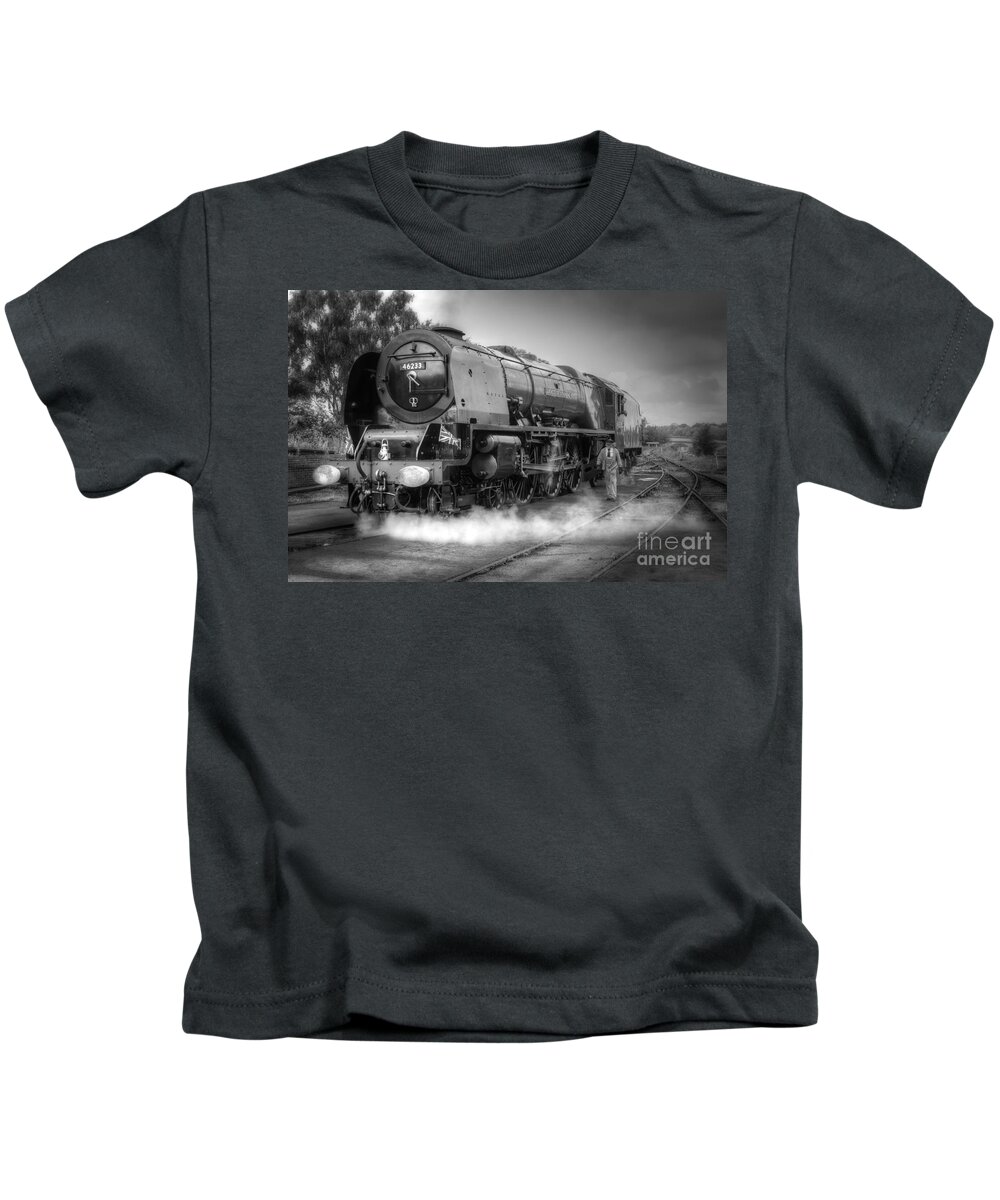 Steam Kids T-Shirt featuring the photograph 46233 Duchess Of Sutherland by David Birchall