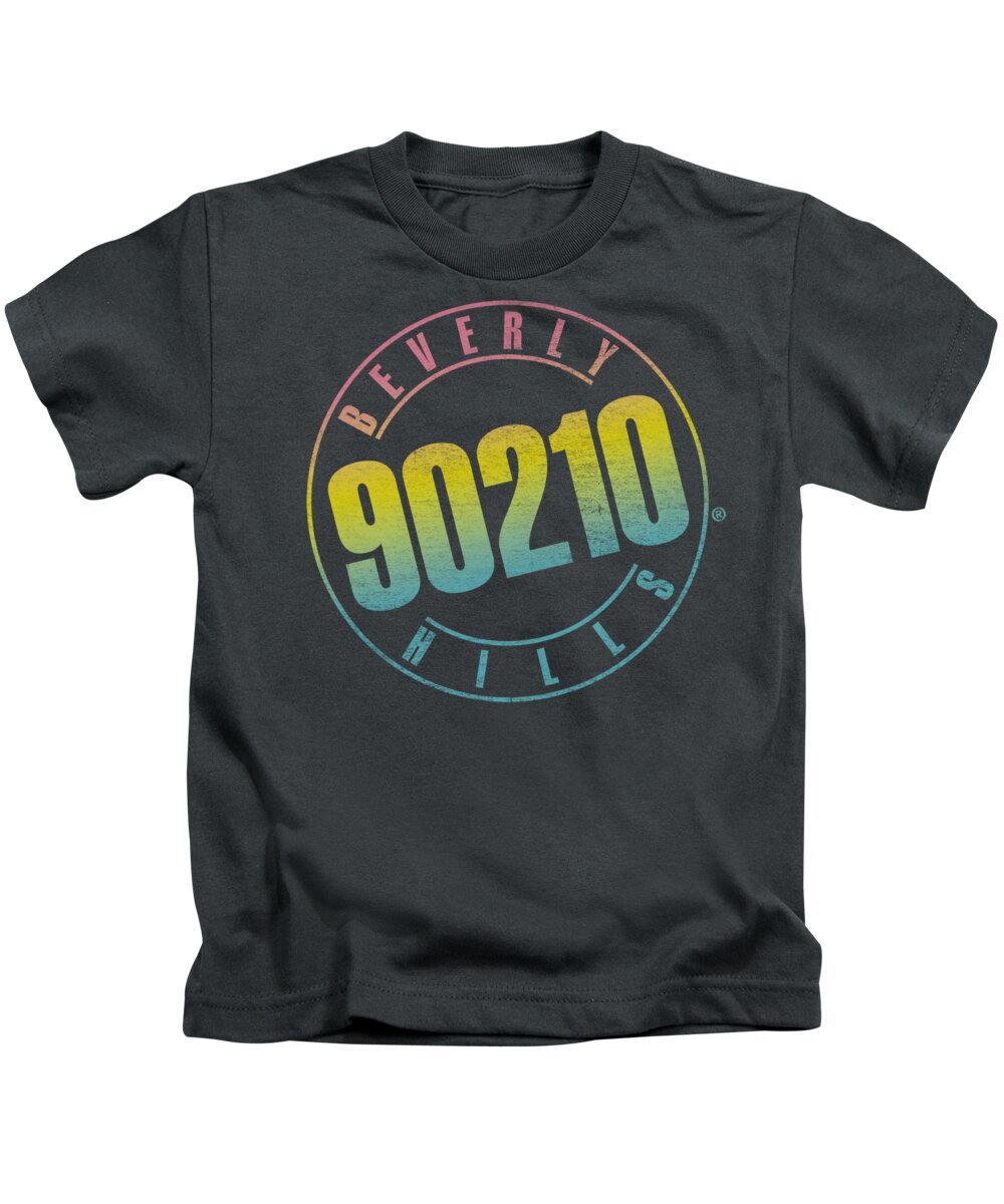 90210 Kids T-Shirt featuring the digital art 90210 - Color Blend Logo by Brand A