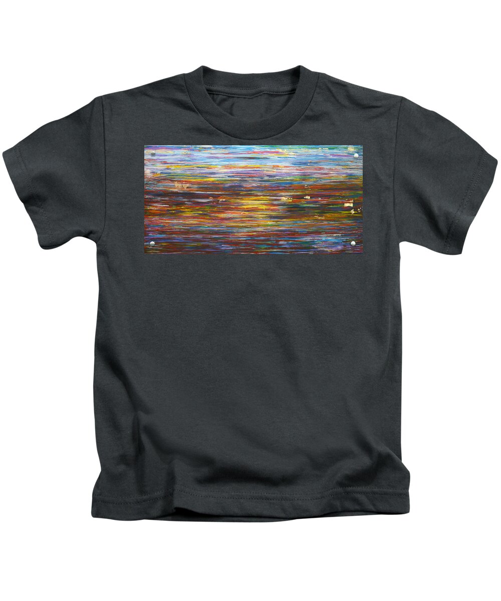 Artwork Kids T-Shirt featuring the painting A New York Minute by Jack Diamond