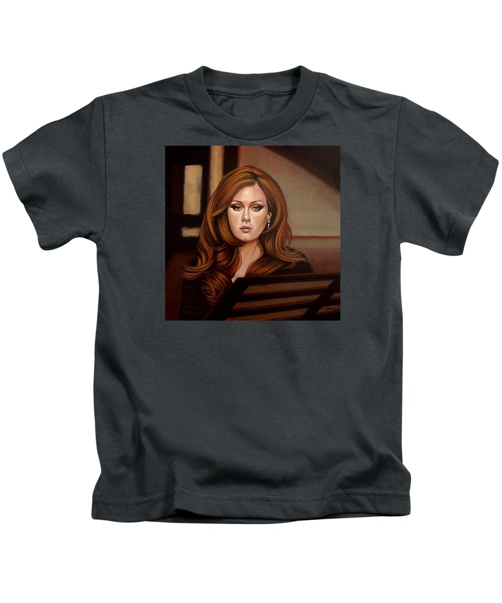 Adele Kids T-Shirt featuring the painting Adele by Paul Meijering