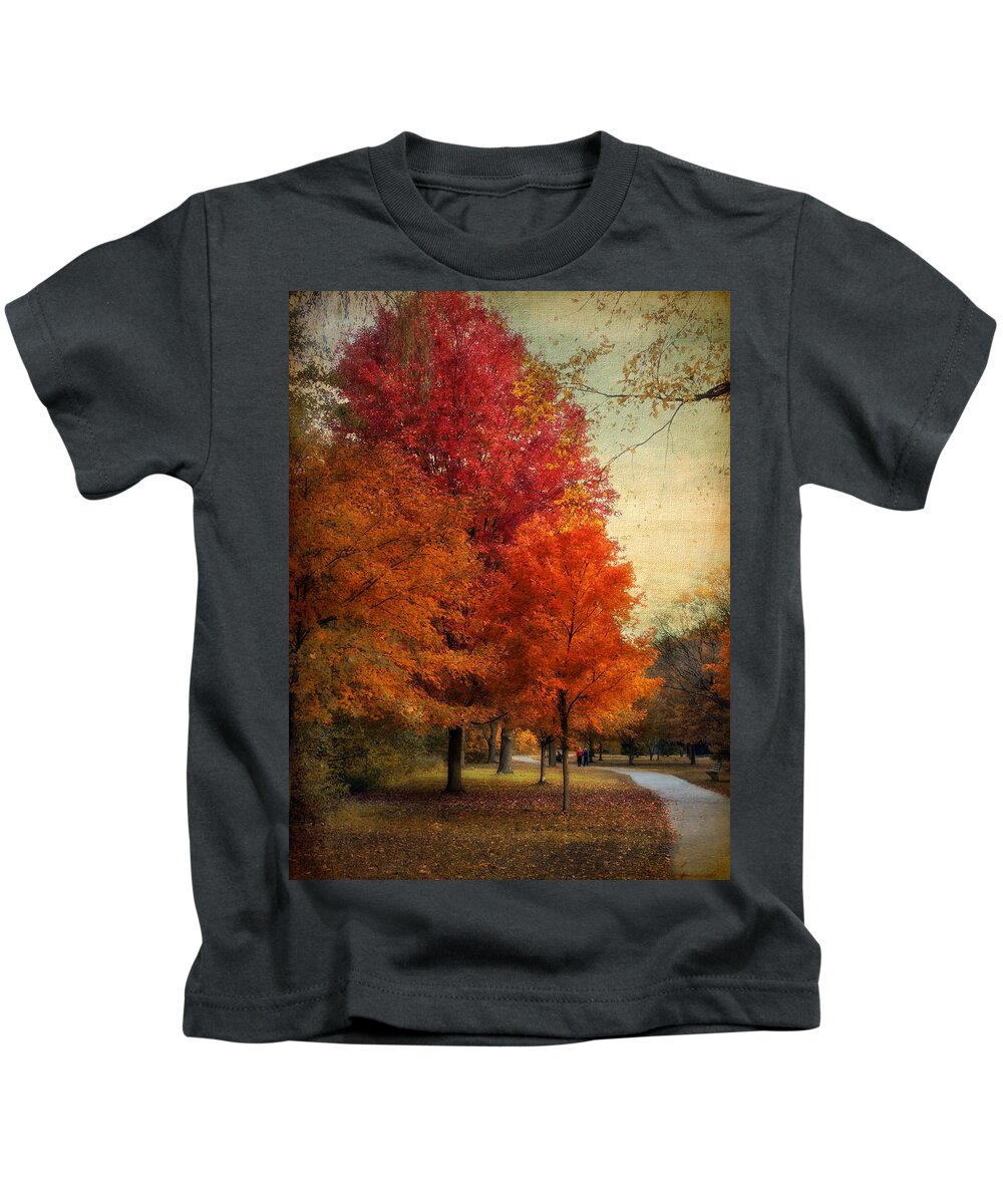 Autumn Kids T-Shirt featuring the photograph Among the Maples by Jessica Jenney
