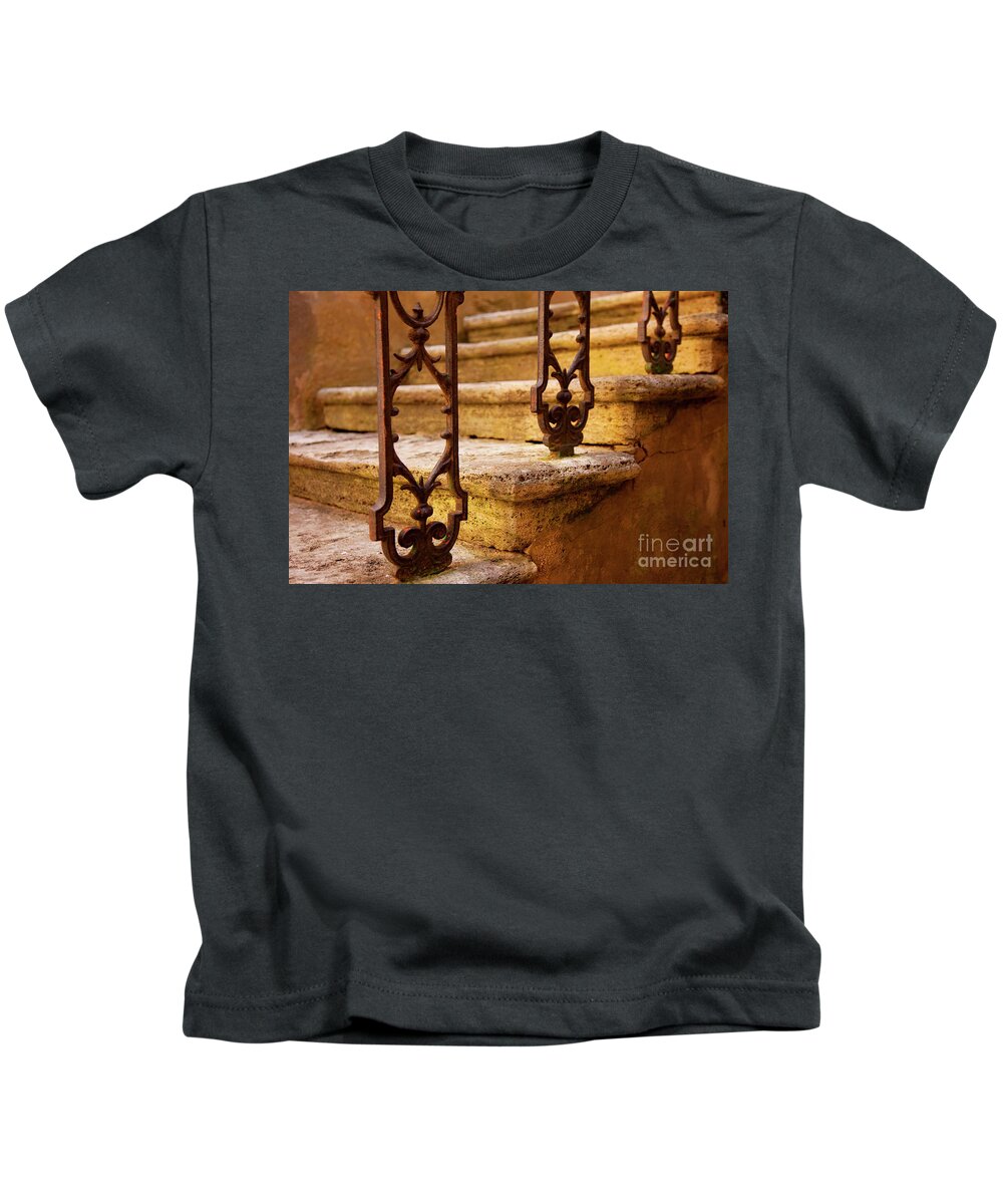 Italy Kids T-Shirt featuring the photograph Ancient steps by Brian Jannsen