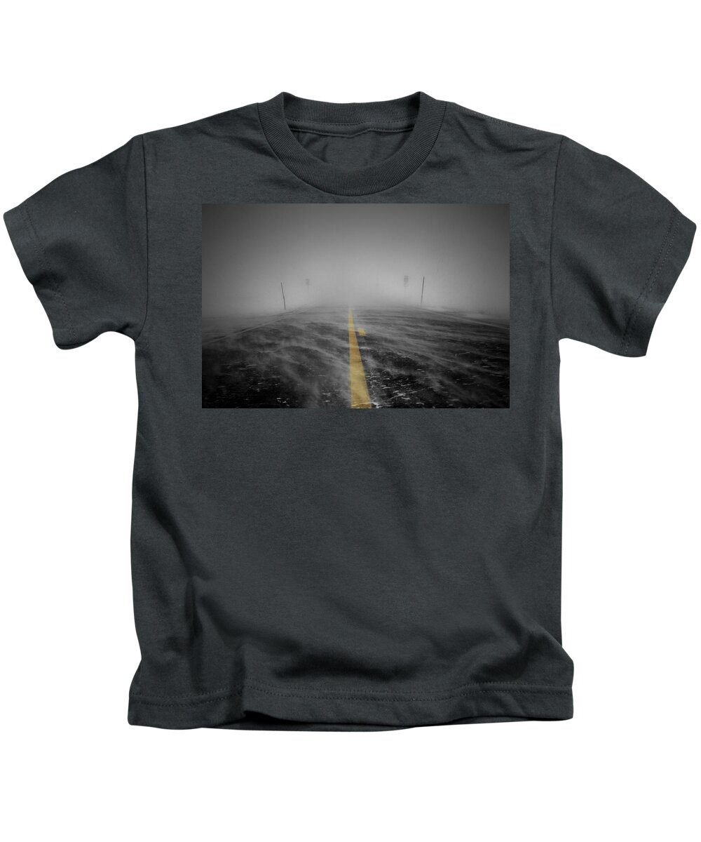 Snow Kids T-Shirt featuring the photograph And Then It Got Dark by Mark Ross