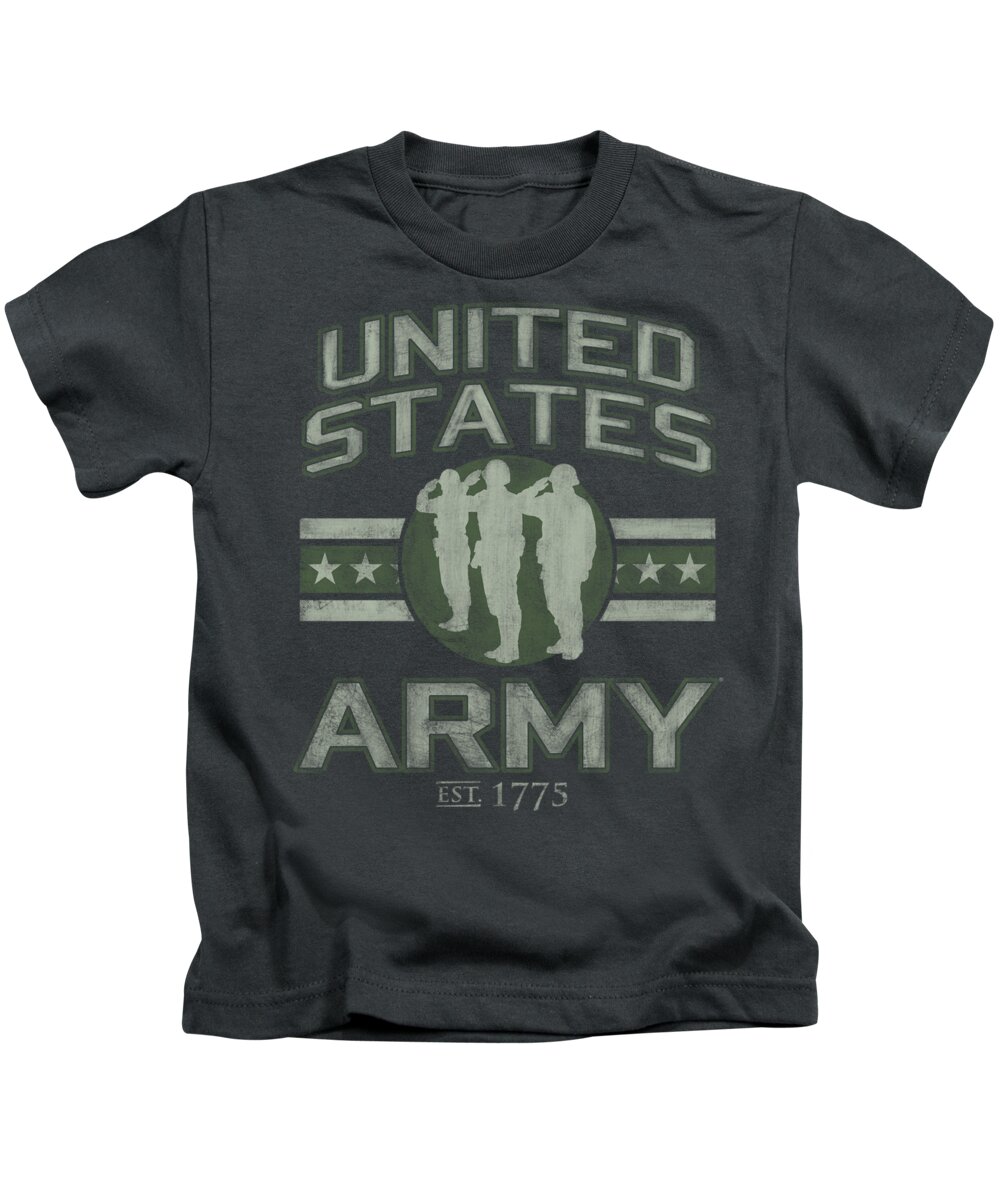 Air Force Kids T-Shirt featuring the digital art Army - United States Army by Brand A