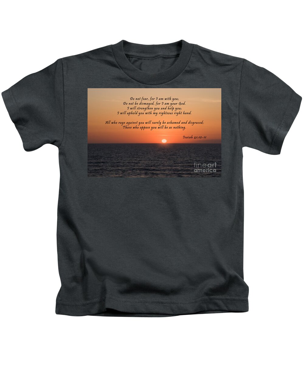 Beach Kids T-Shirt featuring the photograph Atlantic Sunrise Scripture by Jill Lang