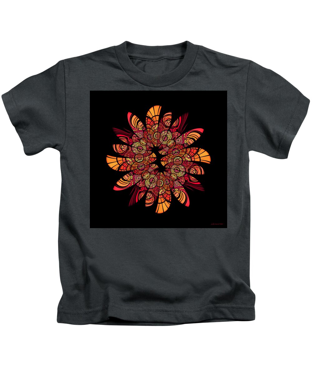 Abstract Kids T-Shirt featuring the digital art Autumn Wreath by Judi Suni Hall