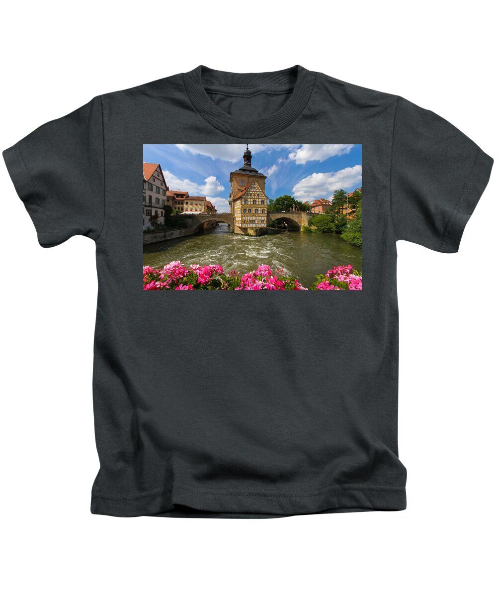Bamberg Kids T-Shirt featuring the photograph Bamberg Bridge by Jenny Setchell