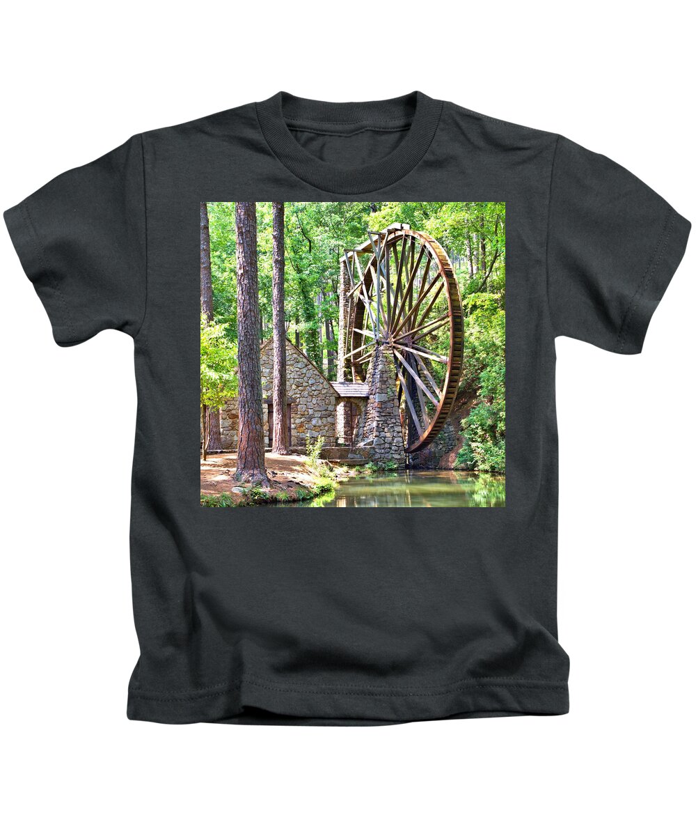 10388 Kids T-Shirt featuring the photograph Berry College's Old Mill - Square by Gordon Elwell