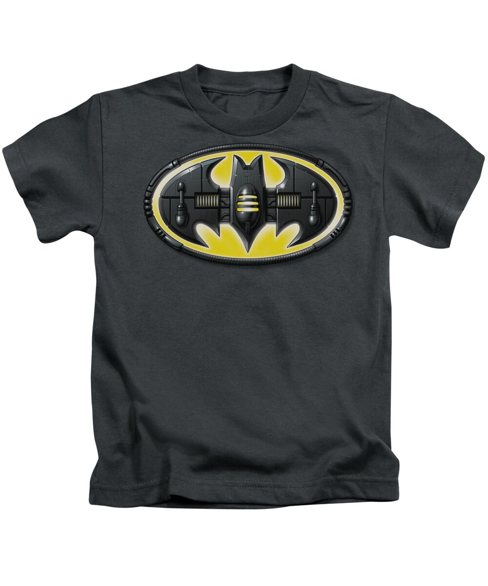 Batman Kids T-Shirt featuring the digital art Batman - Bat Mech Logo by Brand A