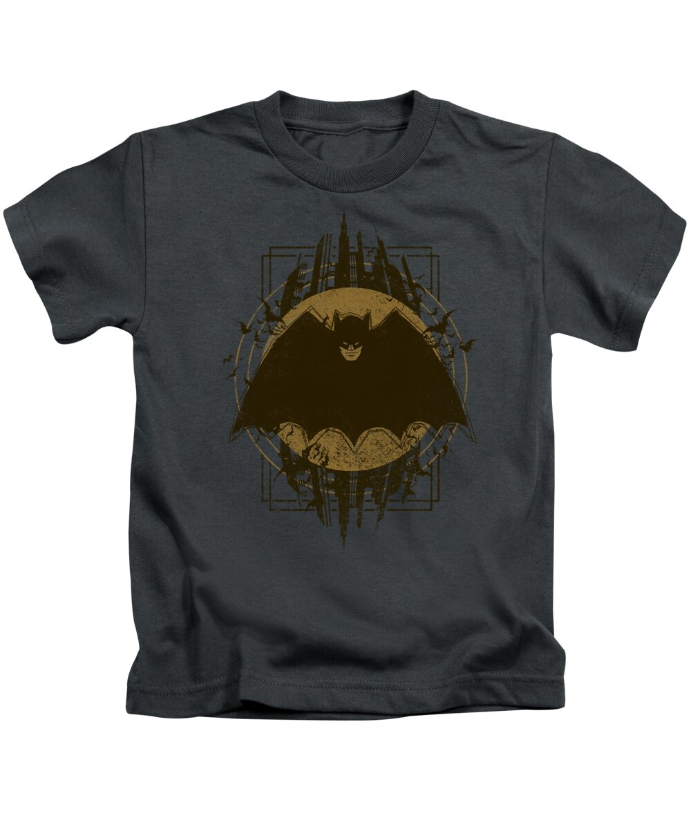  Kids T-Shirt featuring the digital art Batman - Batman Crest by Brand A