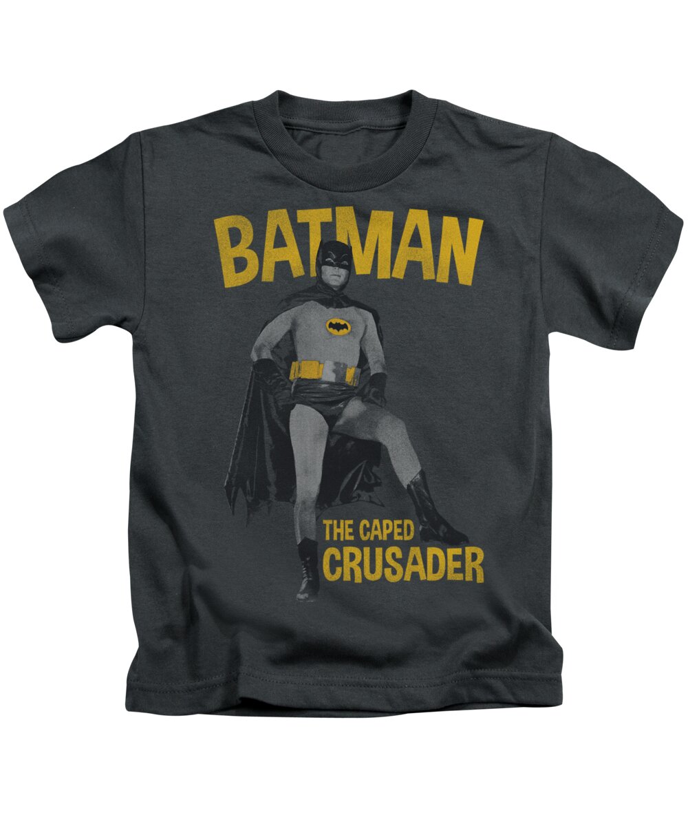 Batman Kids T-Shirt featuring the digital art Batman Classic Tv - Caped Crusader by Brand A