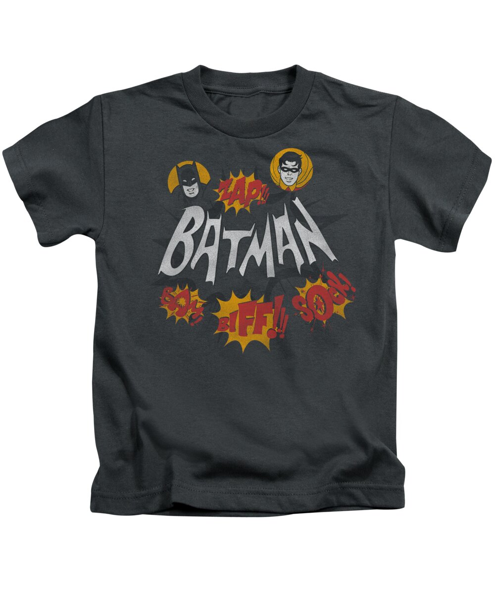 Batman Kids T-Shirt featuring the digital art Batman Classic Tv - Sound Effects by Brand A