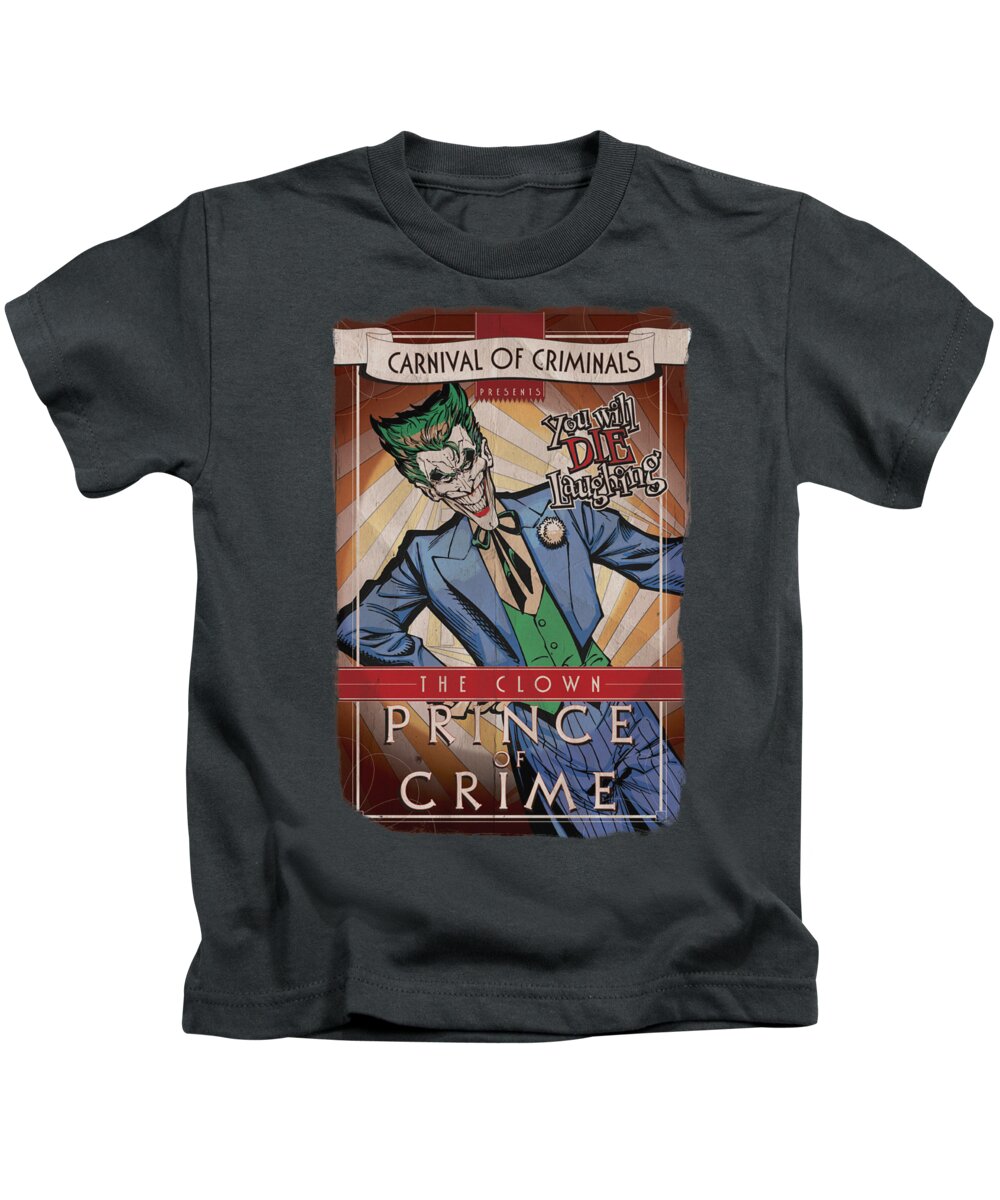 Batman Kids T-Shirt featuring the digital art Batman - Clown Prince by Brand A