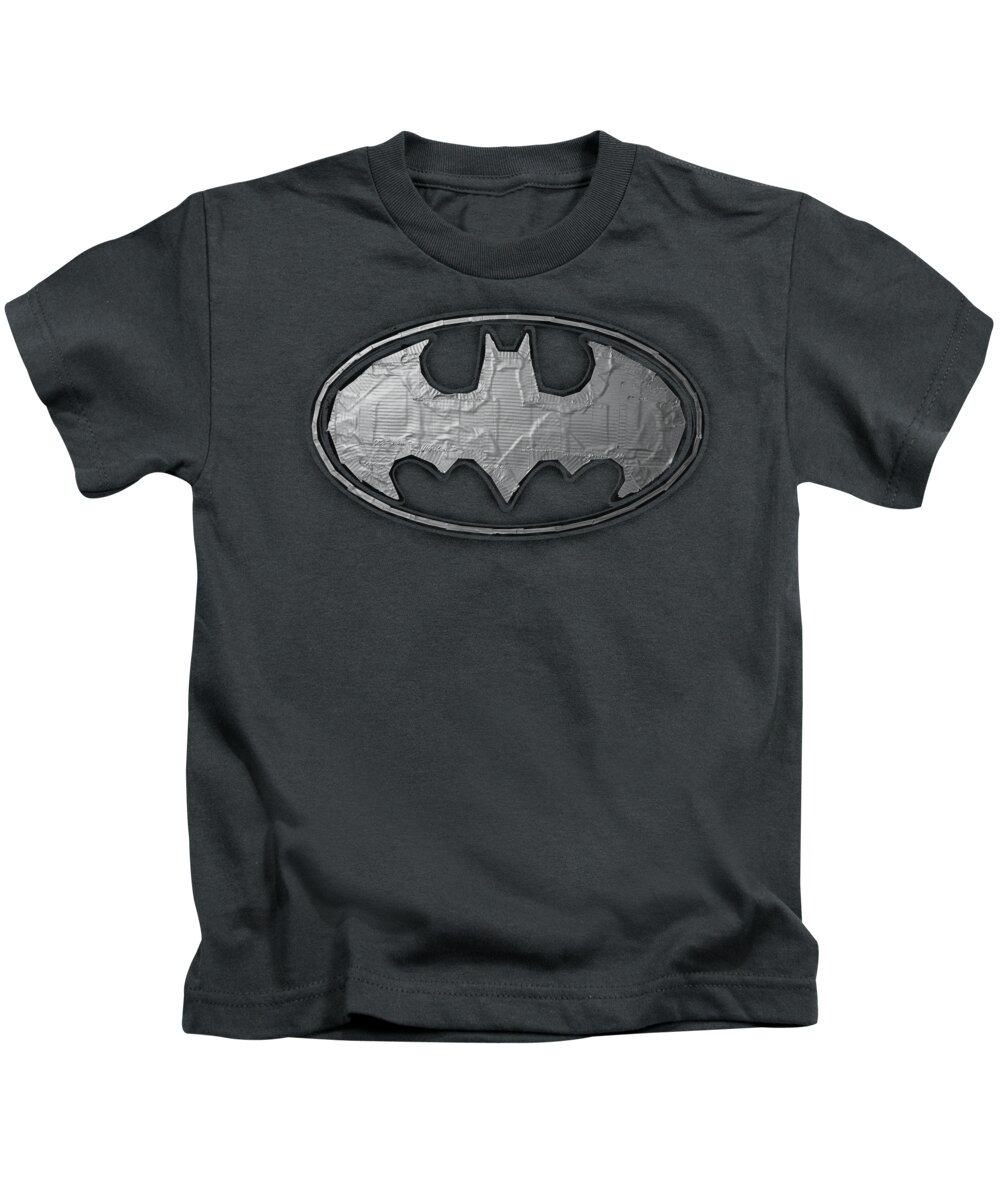 Batman Kids T-Shirt featuring the digital art Batman - Duct Tape Logo by Brand A
