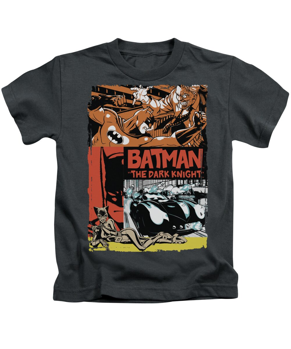 Batman Kids T-Shirt featuring the digital art Batman - Old Movie Poster by Brand A