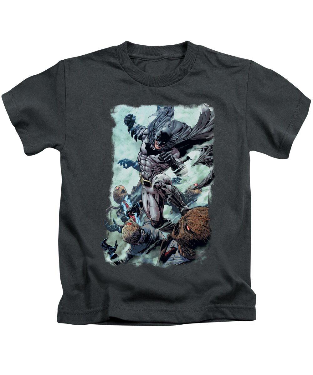  Kids T-Shirt featuring the digital art Batman - Punch by Brand A