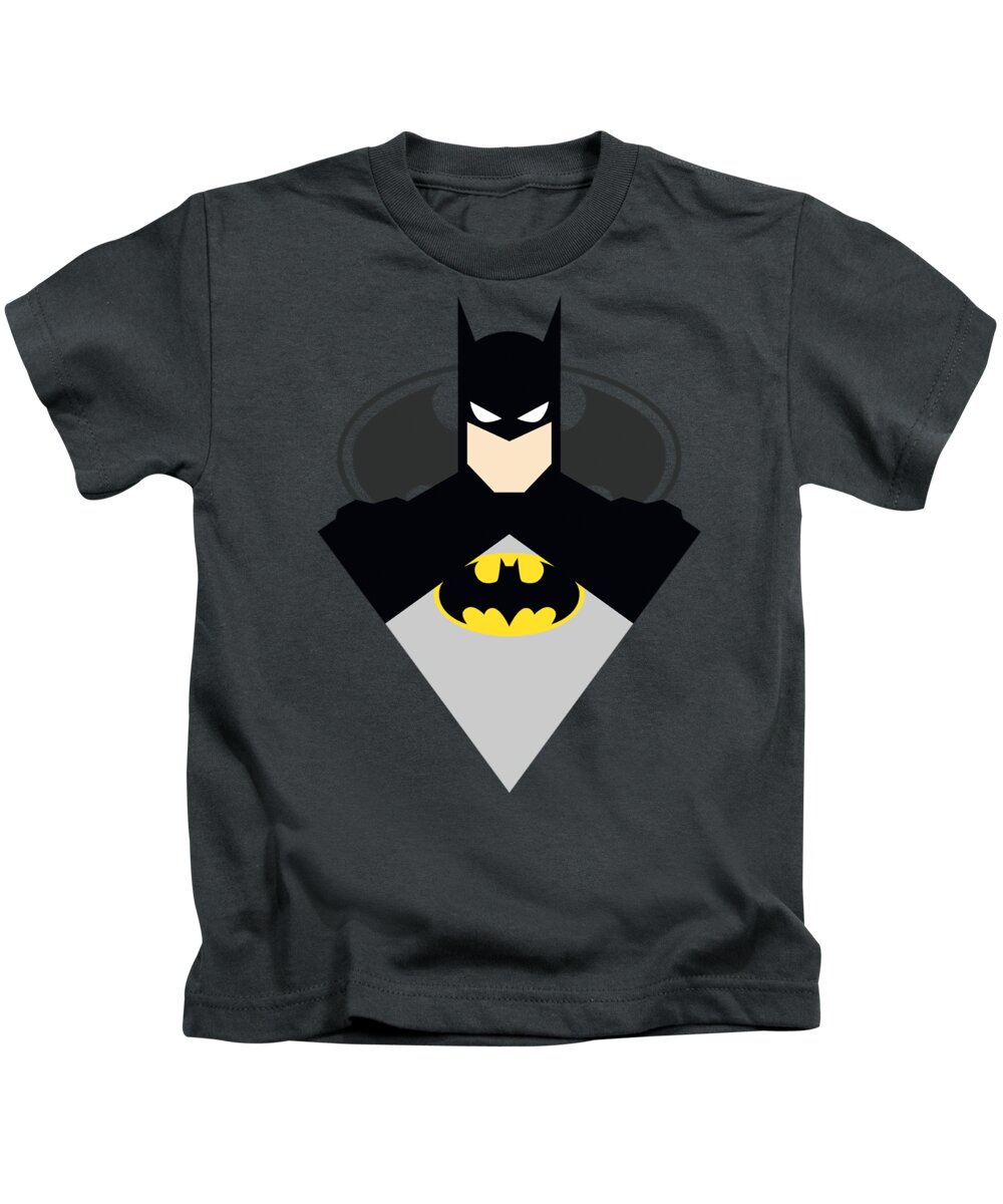  Kids T-Shirt featuring the digital art Batman - Simple Bat by Brand A