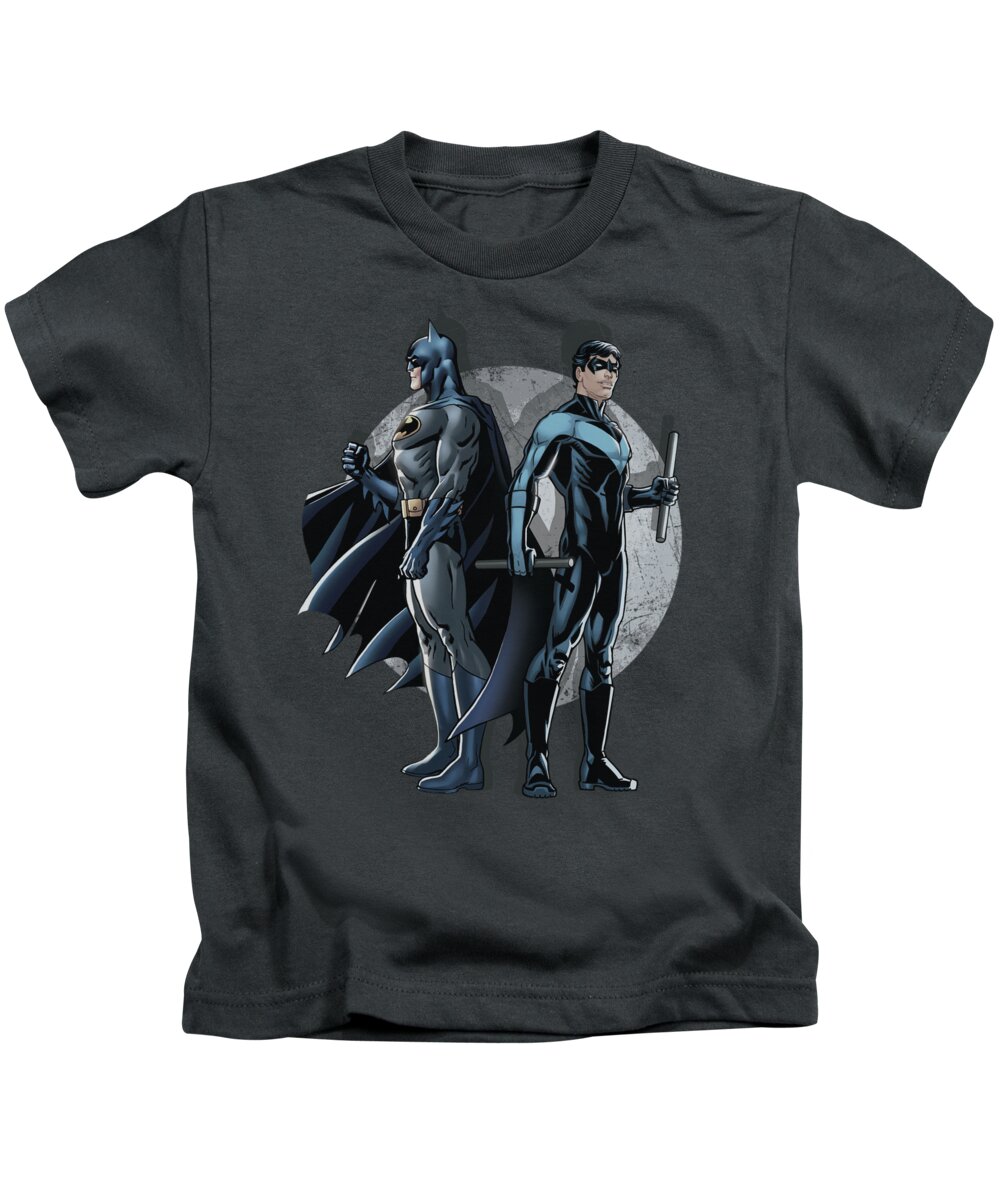 Batman Kids T-Shirt featuring the digital art Batman - Spotlight by Brand A