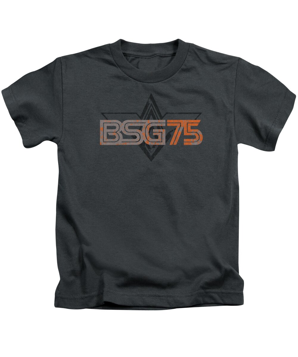 Battlestar Galactica Kids T-Shirt featuring the digital art Battlestar Galactica - Bsg75 by Brand A