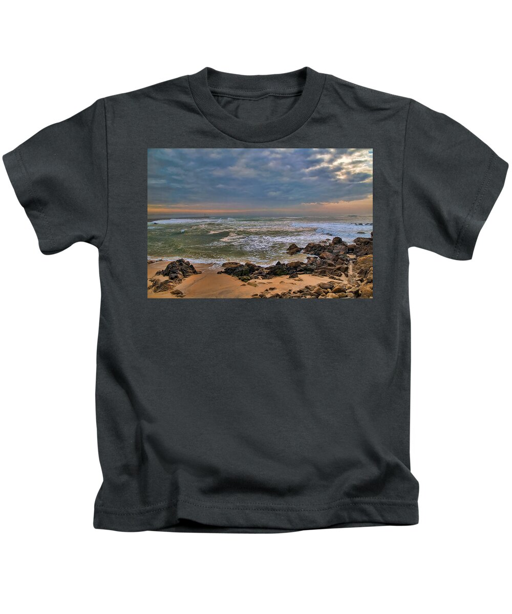 Sky Kids T-Shirt featuring the photograph Beach landscape by Paulo Goncalves