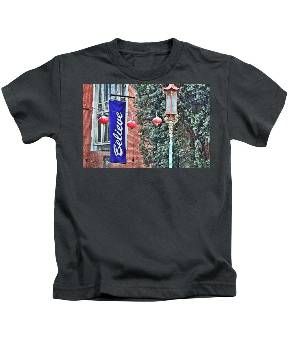 Inspirational Kids T-Shirt featuring the photograph Believe by Spencer Hughes