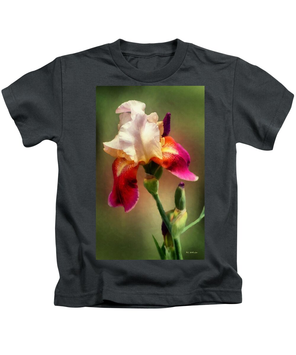 Iris Kids T-Shirt featuring the painting Bellissima by RC DeWinter