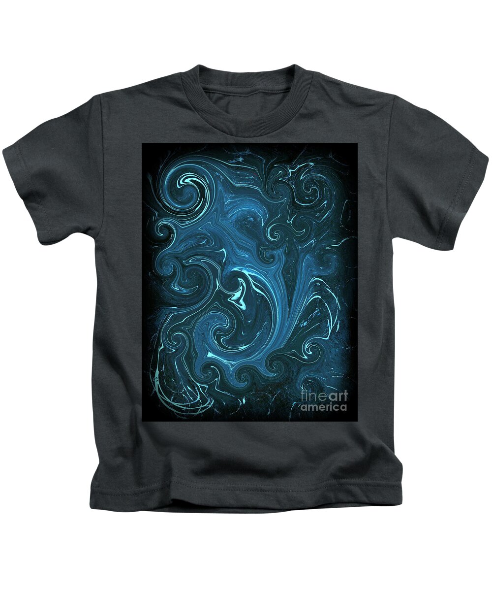 Bioluminescence Kids T-Shirt featuring the painting Bioluminescence by Michael Grubb
