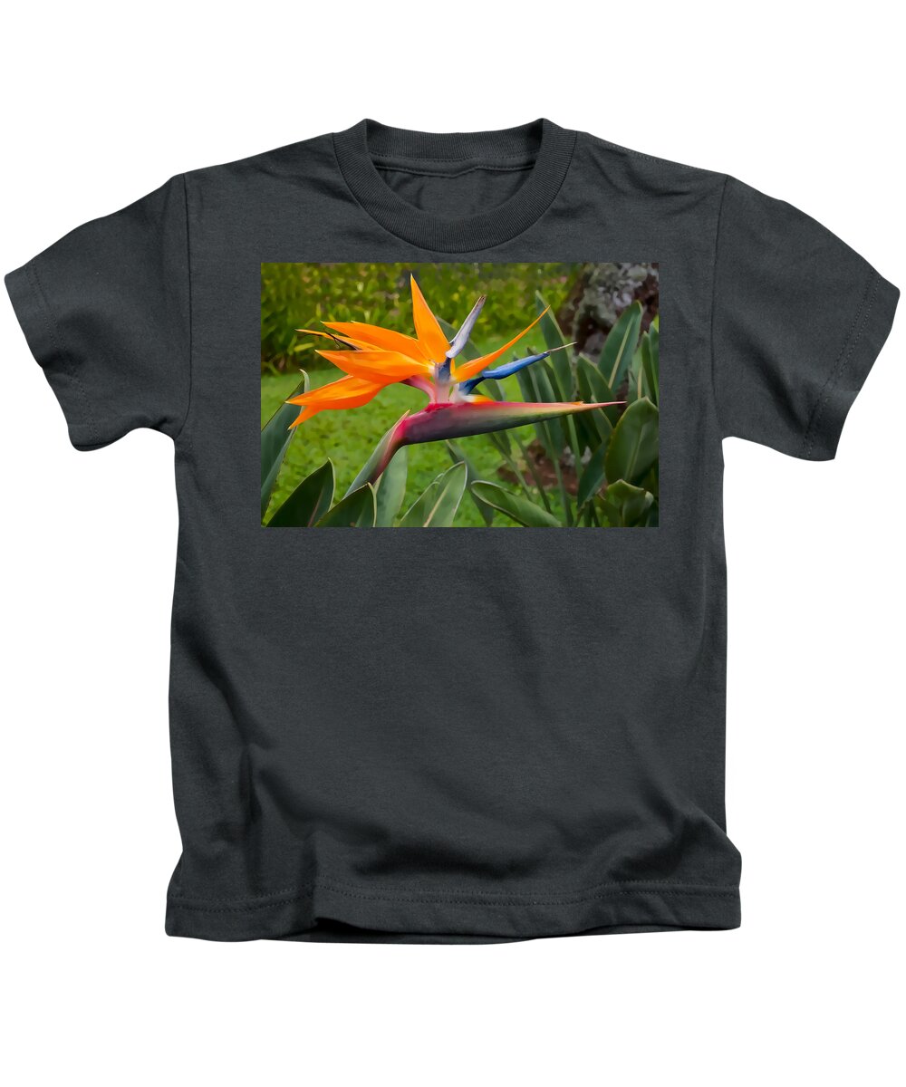 Hawaii Kids T-Shirt featuring the photograph Bird of Paradise by Dan McManus
