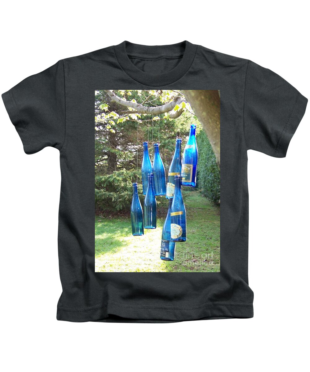 Trees Kids T-Shirt featuring the photograph Blue Bottle Tree by Jackie Mueller-Jones