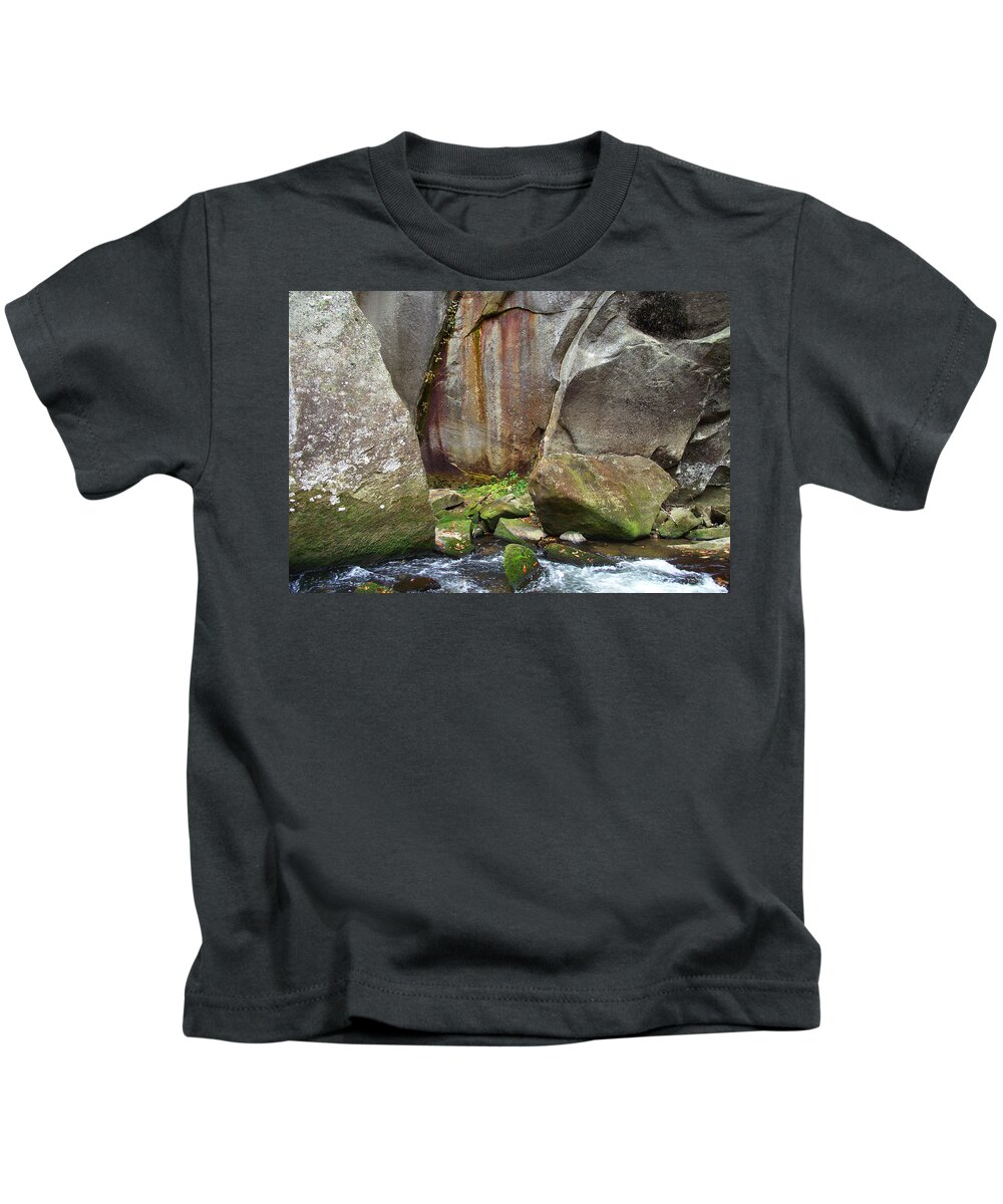 Rocks Kids T-Shirt featuring the photograph Boulders by the River by Duane McCullough