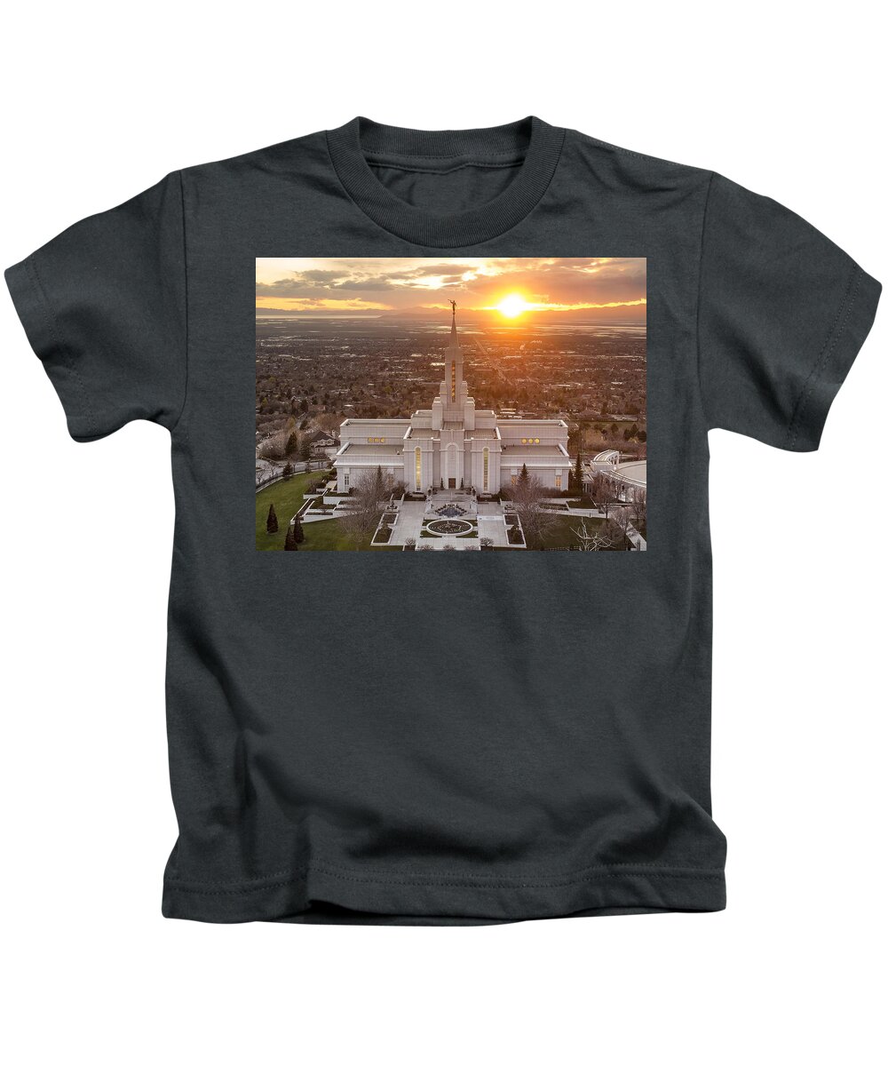 Bountiful Temple Kids T-Shirt featuring the photograph Bountiful by Emily Dickey