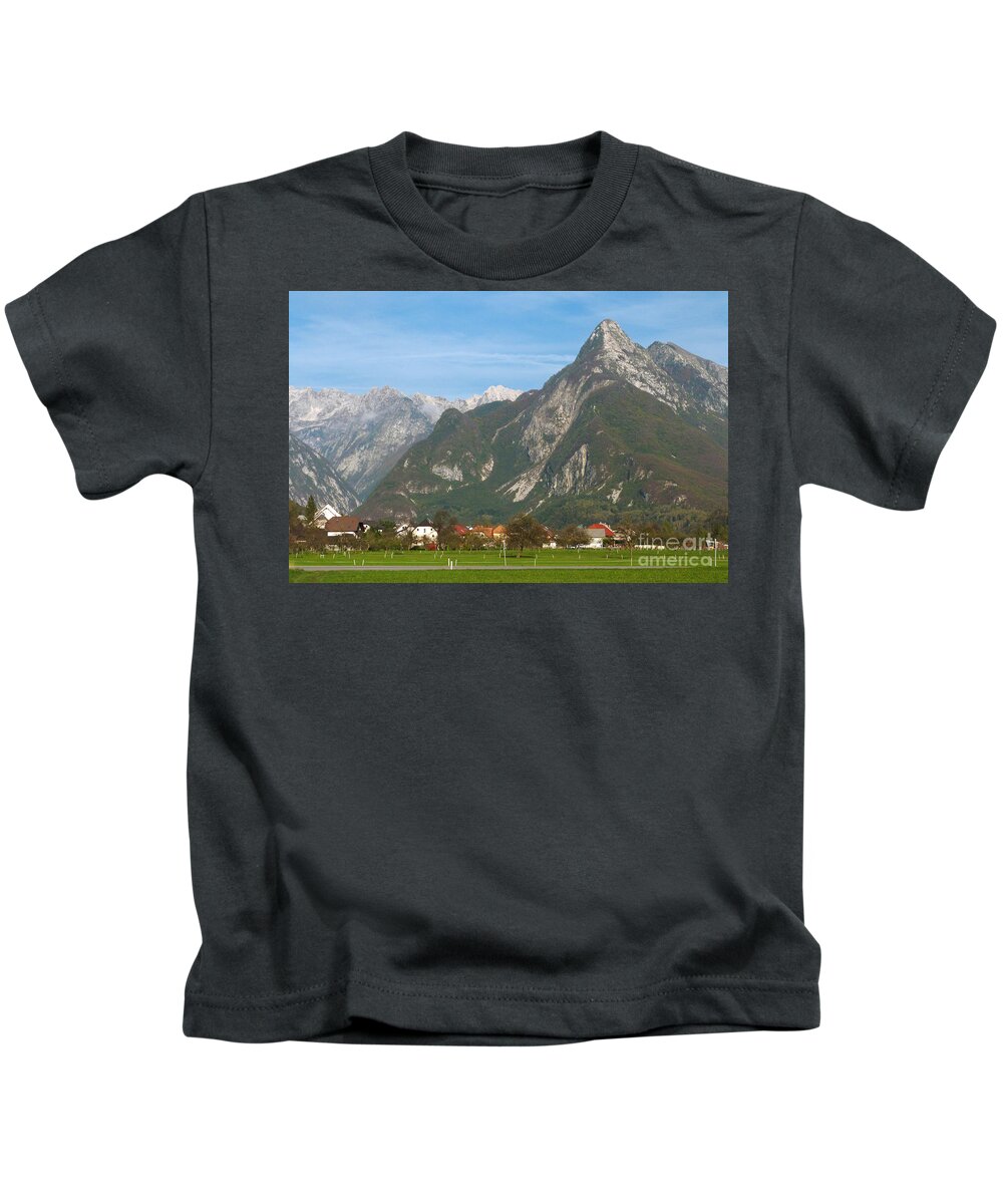 Bovec Kids T-Shirt featuring the photograph Bovec - Slovenia #2 by Phil Banks