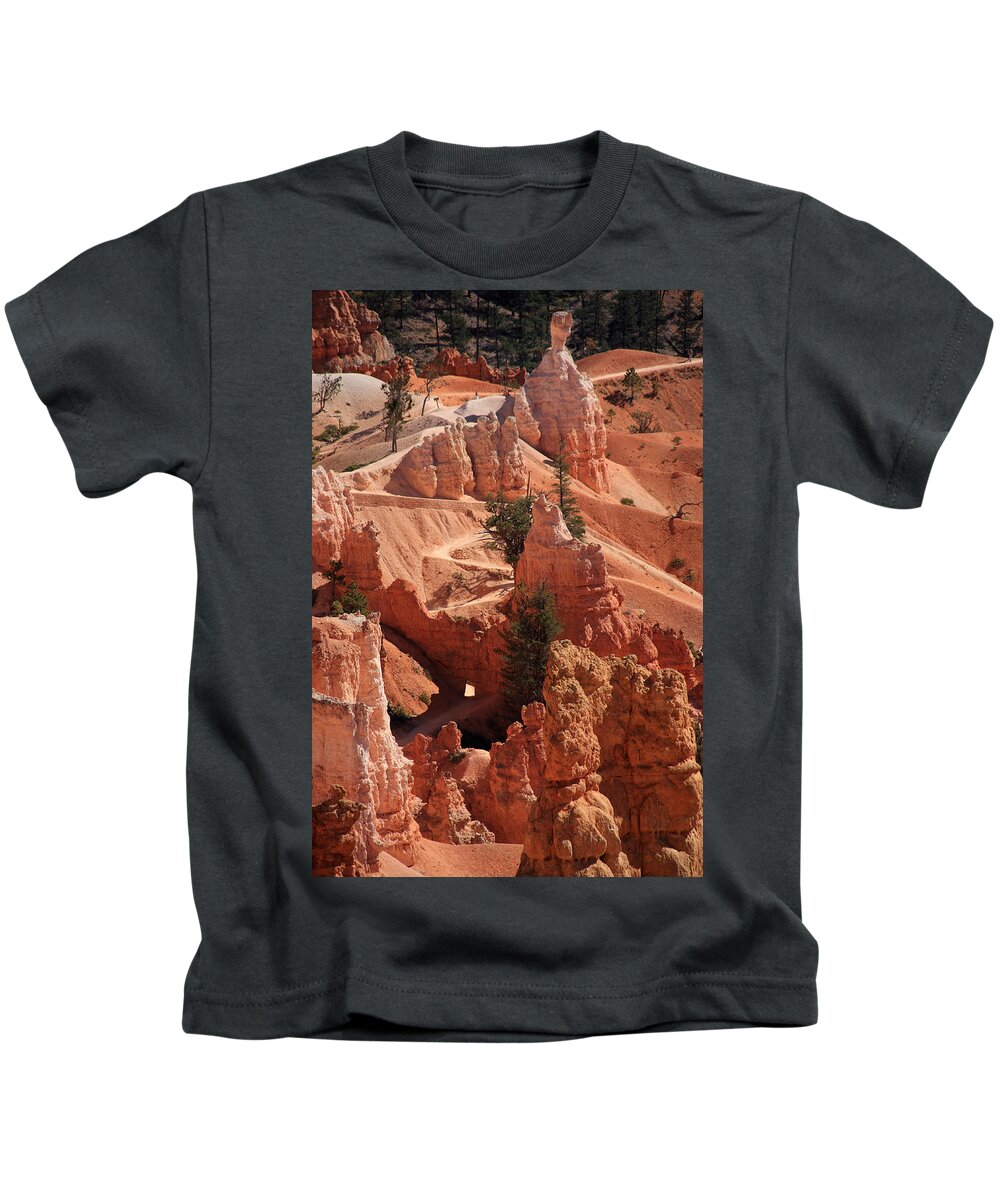 Utah Kids T-Shirt featuring the photograph Bryce Canyon Trail - Utah by Aidan Moran