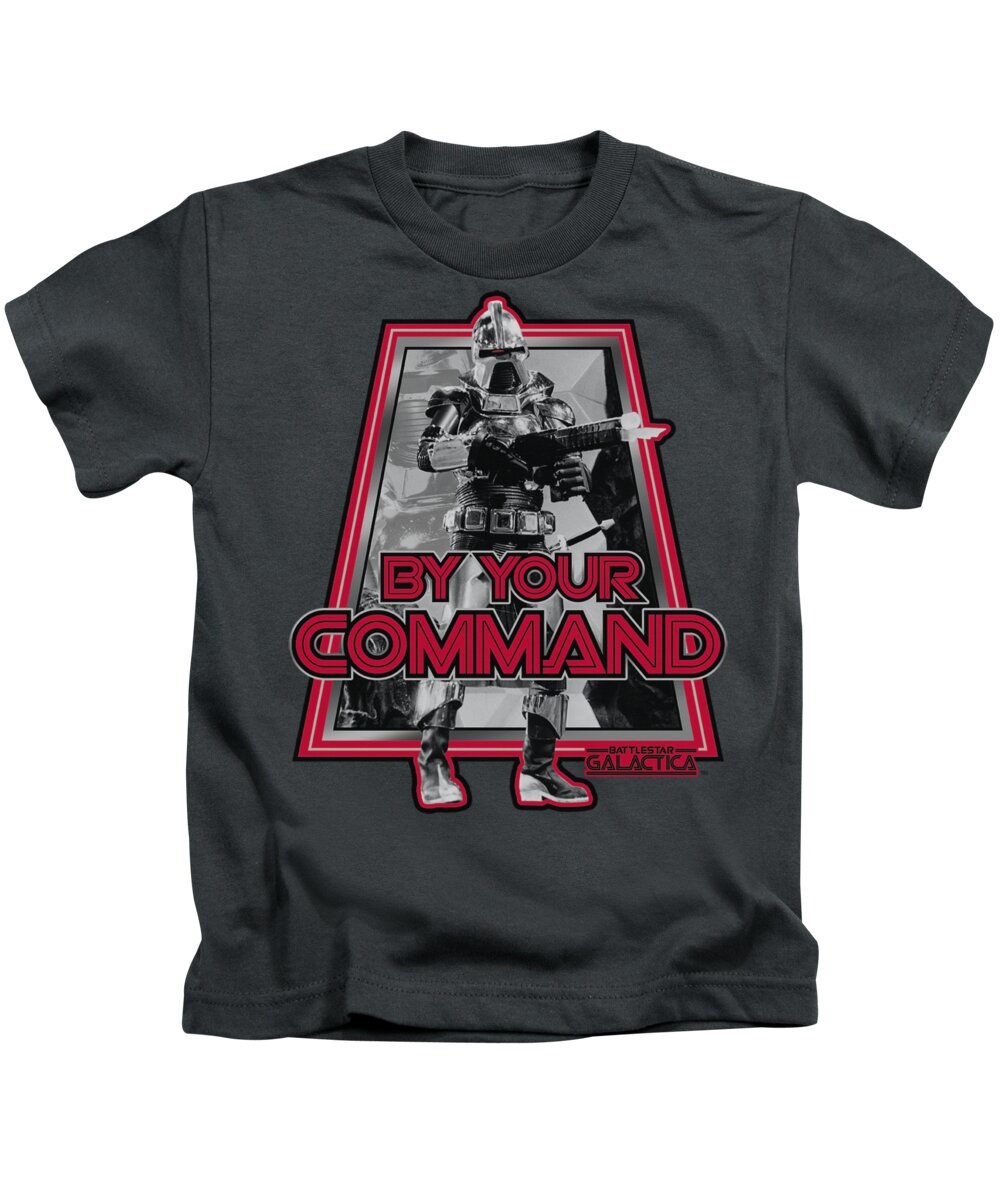 Battlestar Kids T-Shirt featuring the digital art Bsg - By Your Command(classic) by Brand A