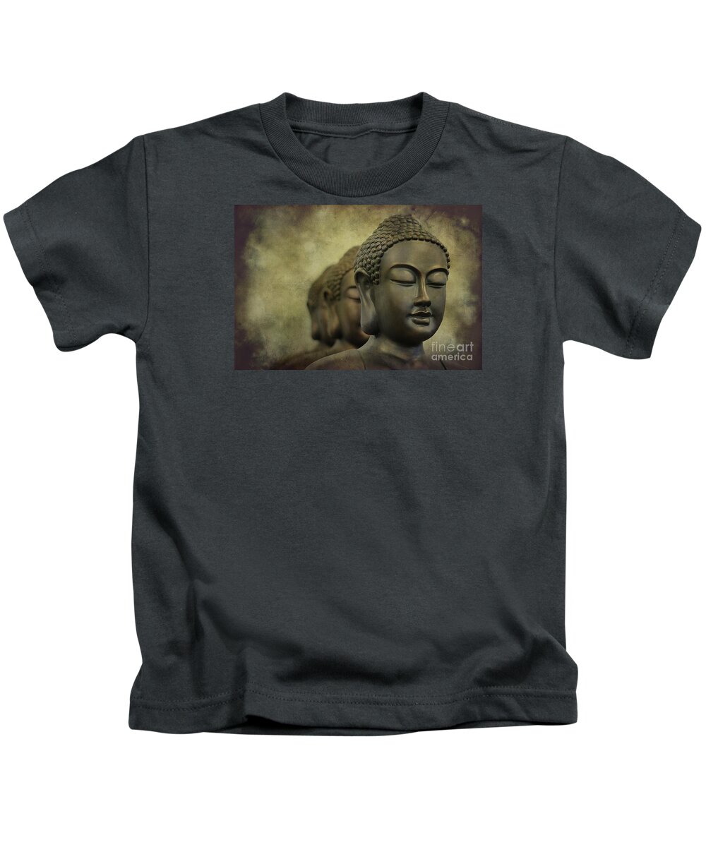 Buddha Kids T-Shirt featuring the photograph Buddha Bronze by Clare Bambers