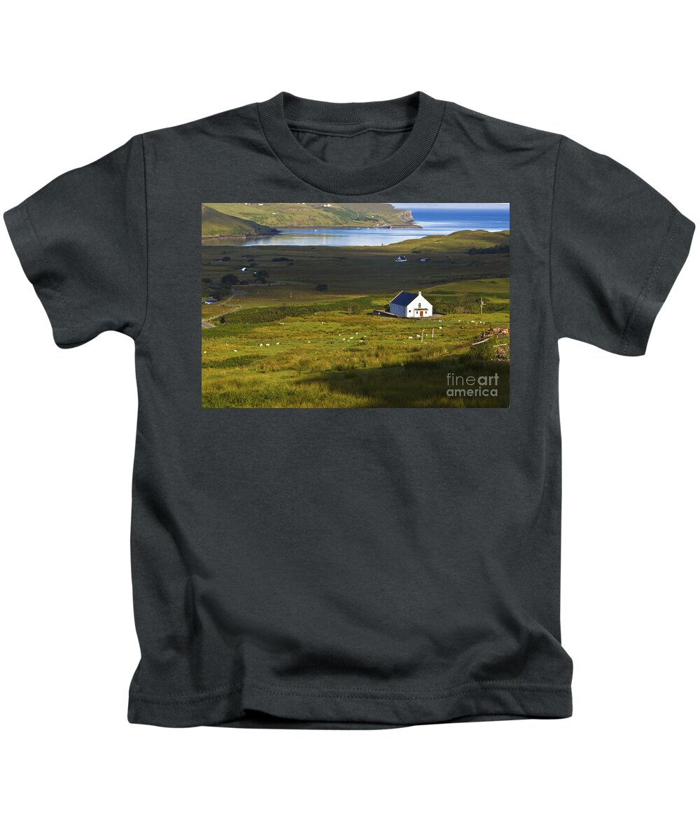 White Kids T-Shirt featuring the photograph Church in the Glen by Diane Macdonald